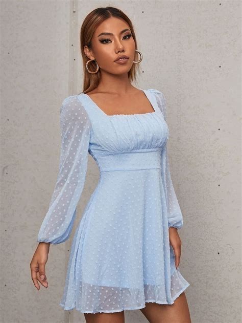 light blue dress shein